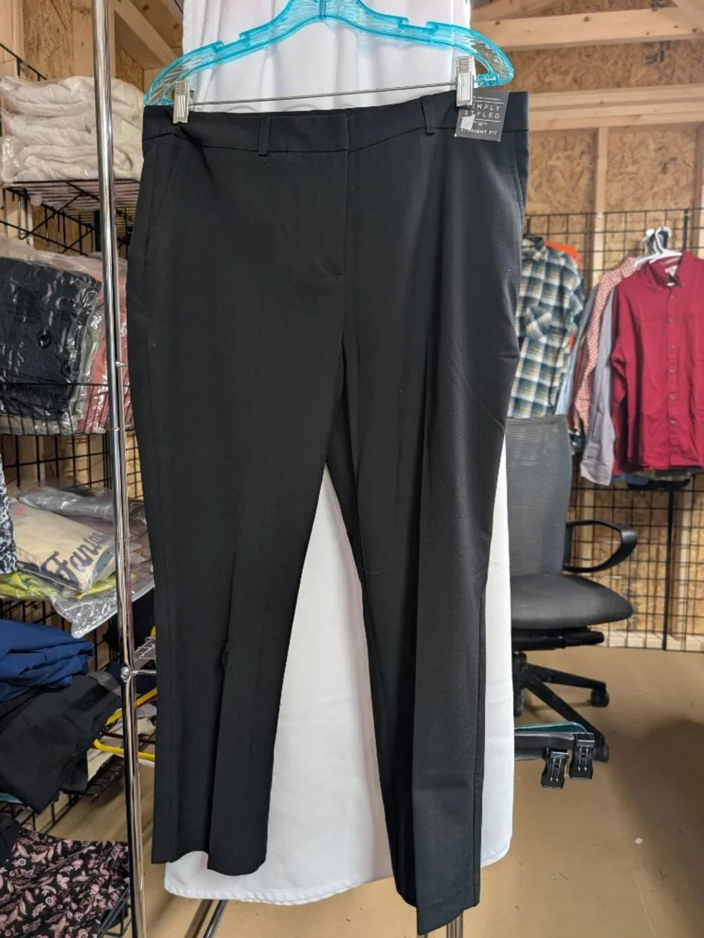 Simply Styled Women's Black Straight Fit Pants - Versatile & Comfortable